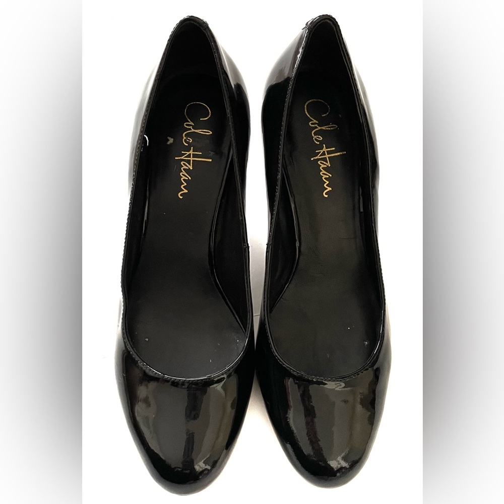 Cole Haan Patent Leather Heels Women’s Size 5.5 Black - Picture 3 of 9